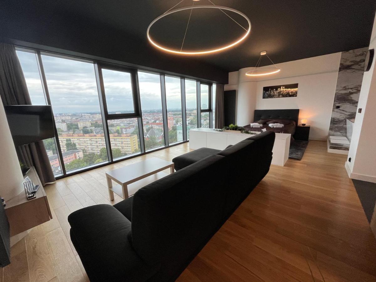 Hanza Tower - Luxurious Apartment 60M2 - 15Th Floor City View Stettin Exterior foto
