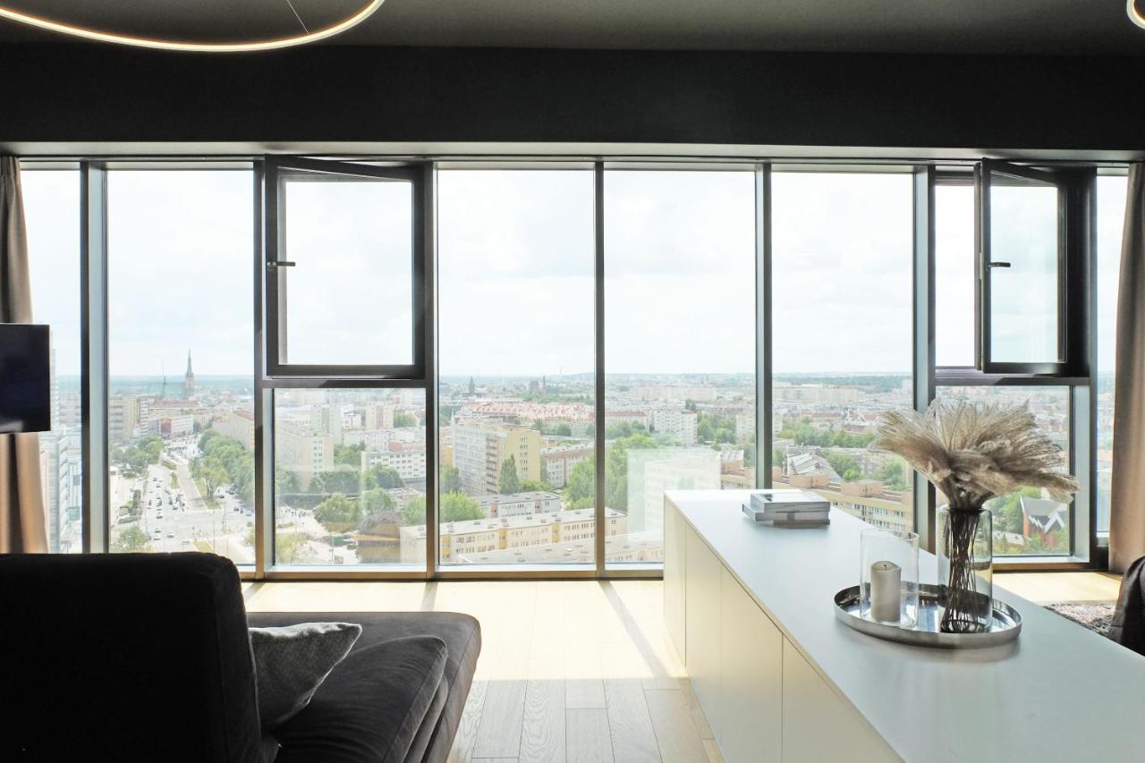 Hanza Tower - Luxurious Apartment 60M2 - 15Th Floor City View Stettin Exterior foto